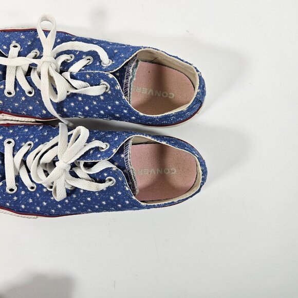 Converse All Star Blue Star Pattern Sneakers Womens Junior Size 5 - Picture 4 of 9